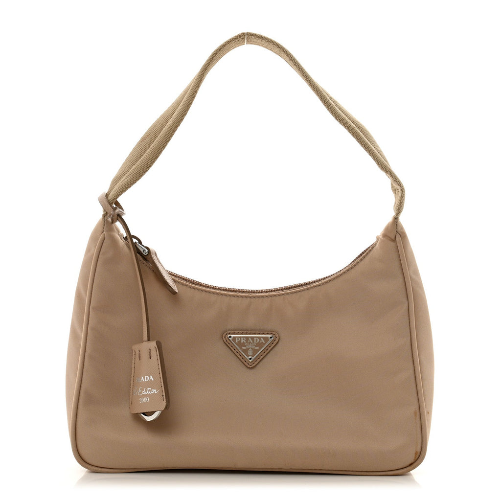 Re-Nylon Saffiano Mini Re-Edition 2000 Bag Deserto