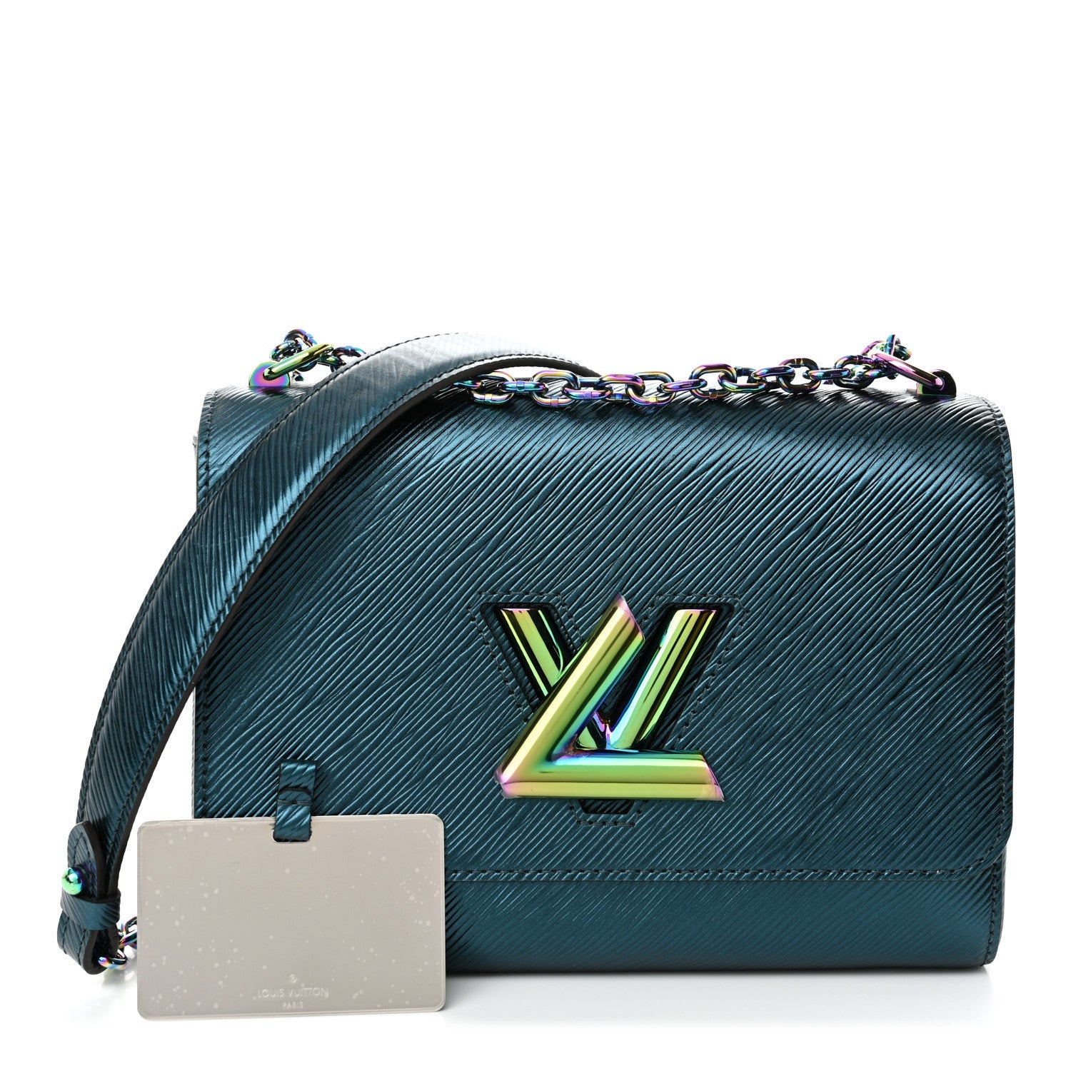 Epi Twist Scarabeo Shoulder Bag MM Blue Boreale