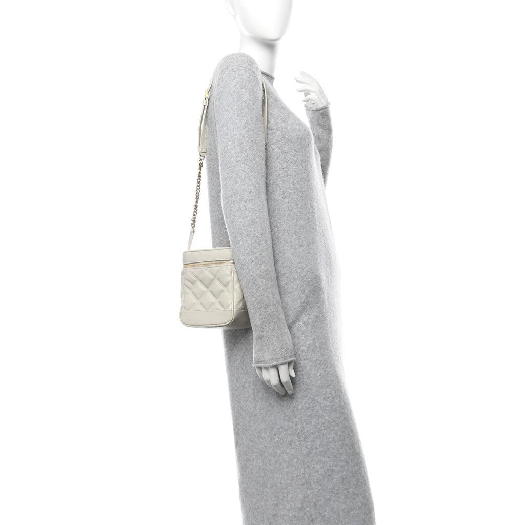 Grain de Poudre Quilted 80's Vanity Bag Crema Soft