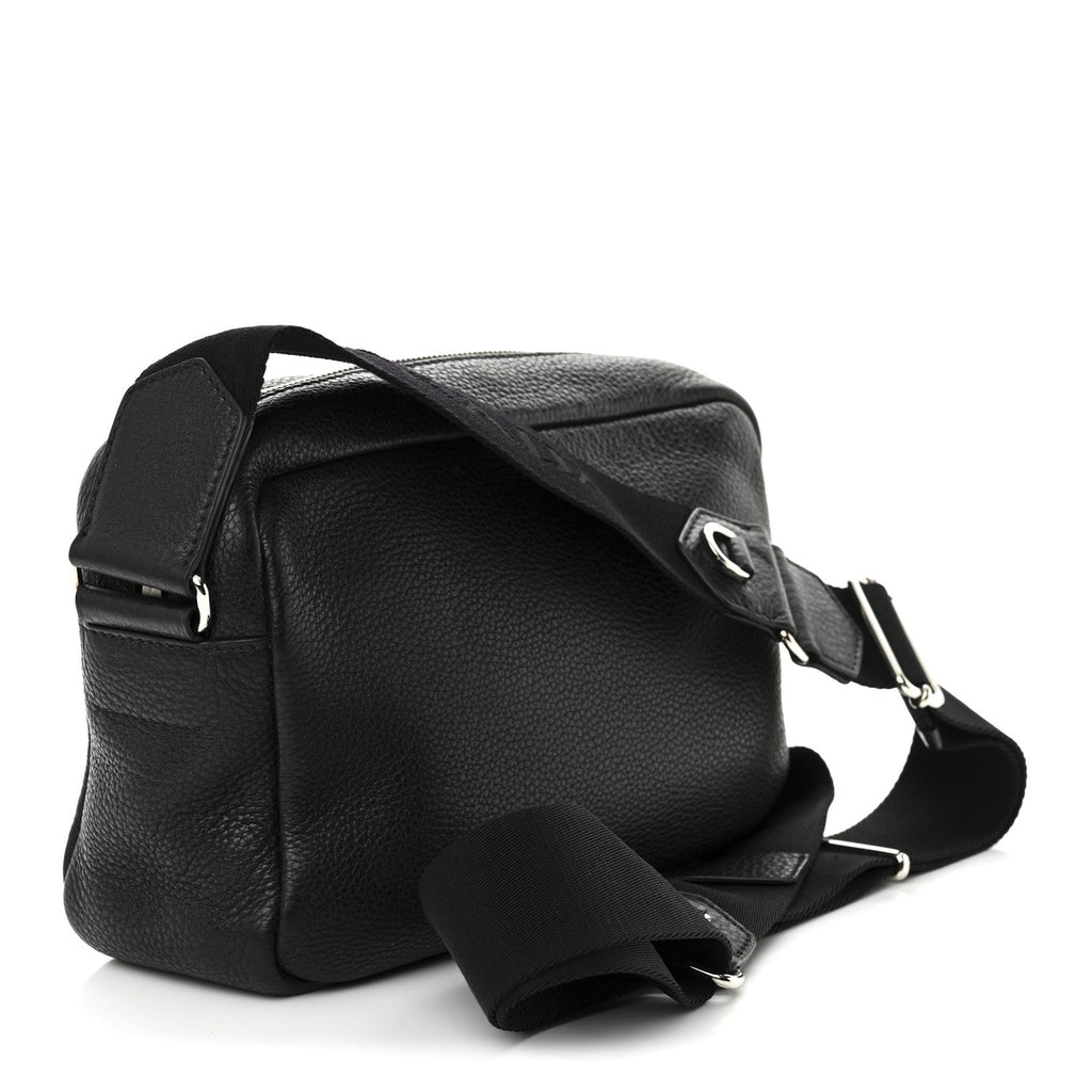 Vitello Daino Camera Crossbody Black
