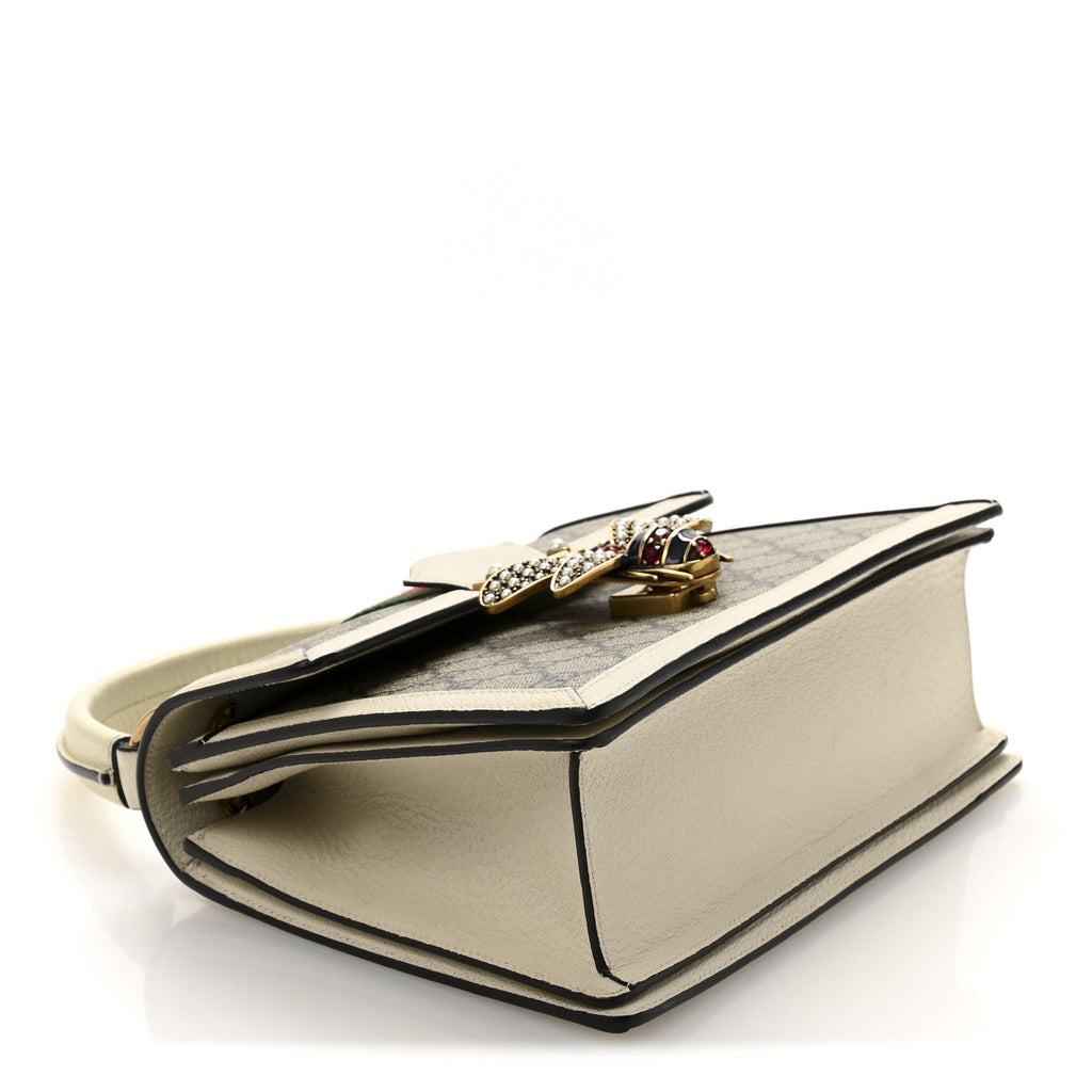 GG Supreme Monogram Small Queen Margaret Top Handle Bag White
