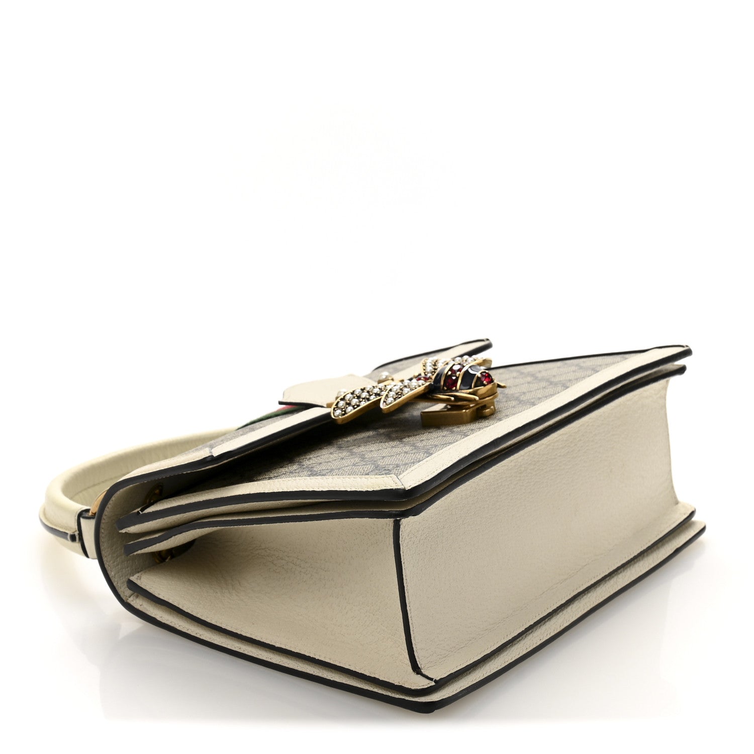 GG Supreme Monogram Small Queen Margaret Top Handle Bag White