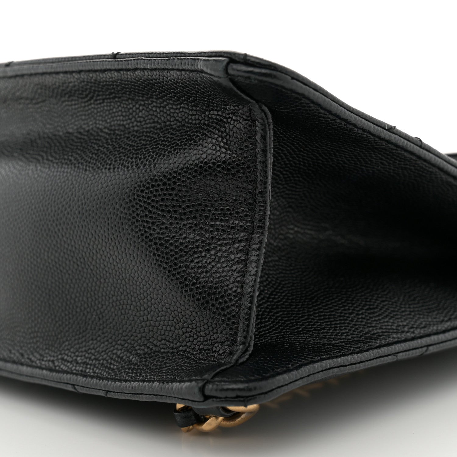 Caviar Quilted Chain Backpack Black