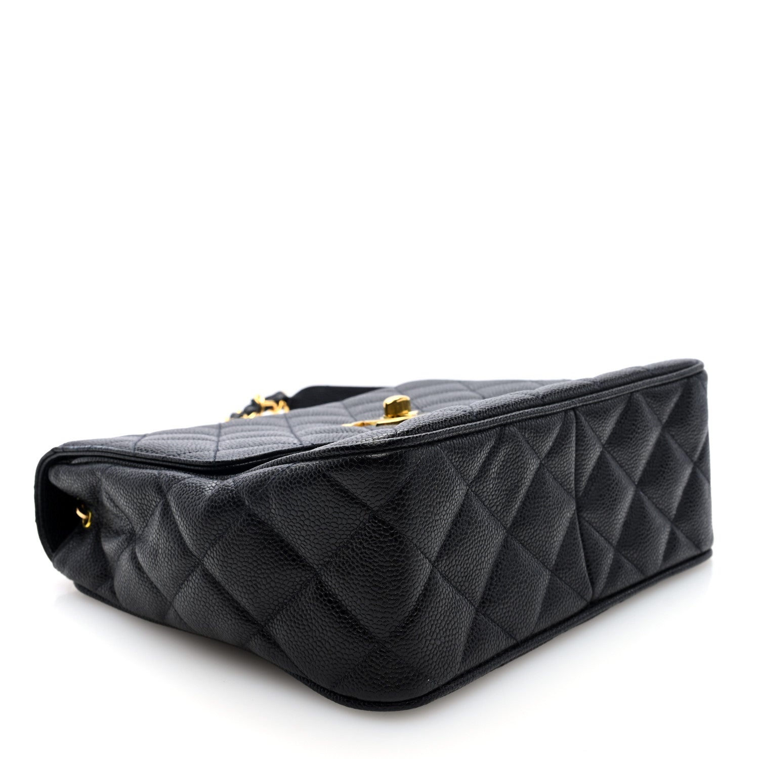 Caviar Quilted XL Single Flap Black