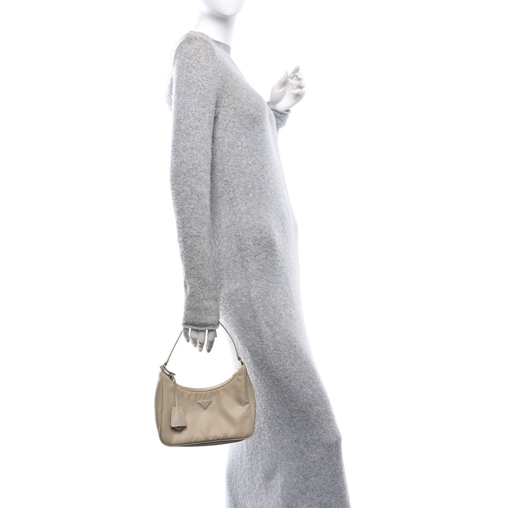 Re-Nylon Saffiano Mini Re-Edition 2005 Bag Deserto