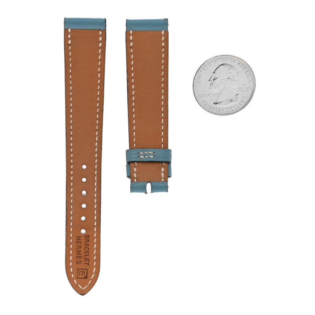 Chevre Mysore Heure H Hour Watch Strap Blue Jean