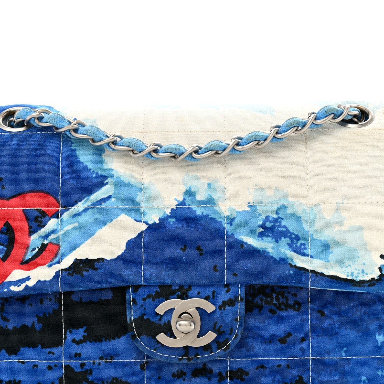 Canvas Square Quilted Surf Flap Multicolor