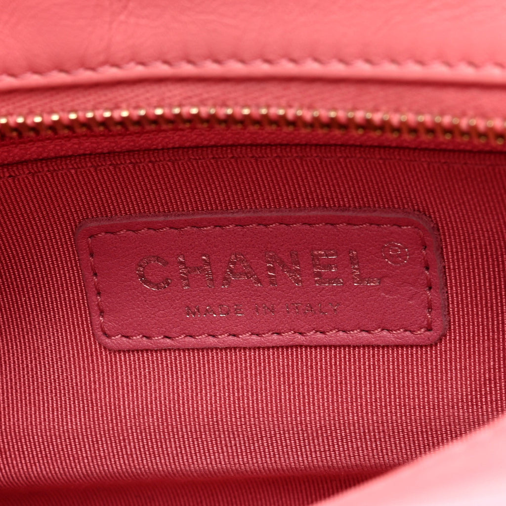 Aged Calfskin Quilted Small Gabrielle Logo Hobo Rose