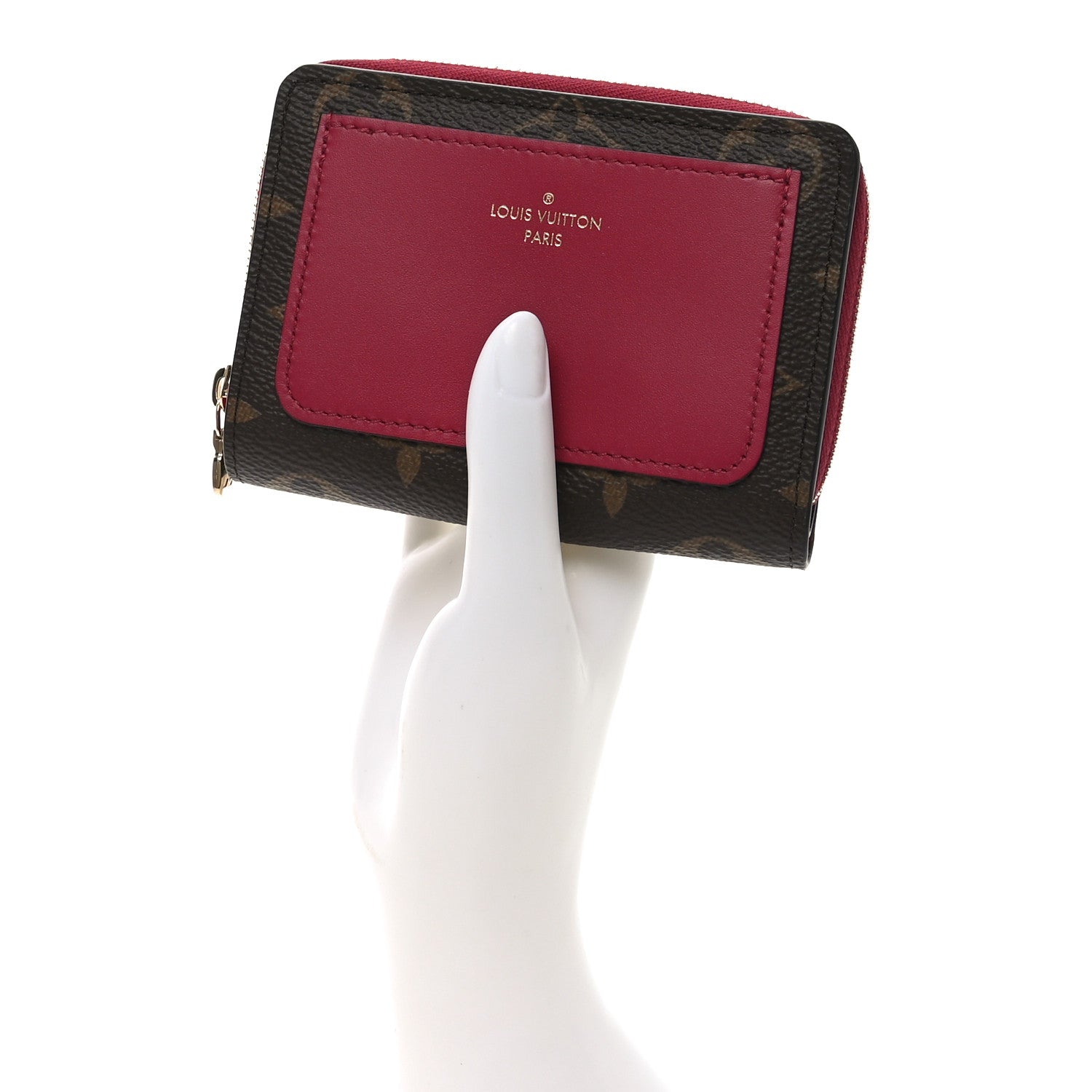 Monogram Lou Zippy Compact Wallet Red