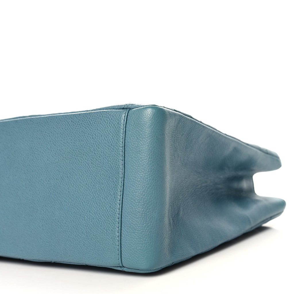 Caviar Quilted Grand Shopping Tote GST Blue