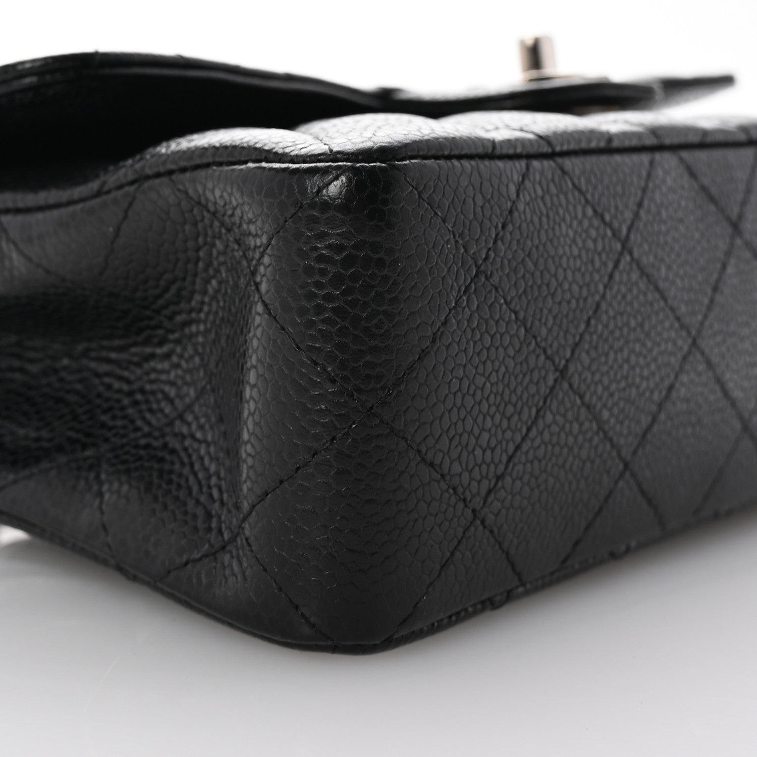 Caviar Quilted Small Double Flap Black