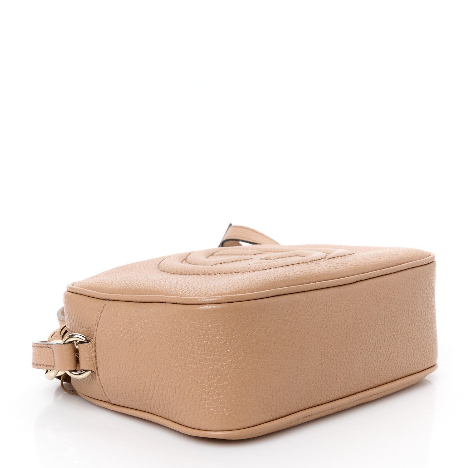 Pebbled Calfskin Small Soho Disco Bag Camelia