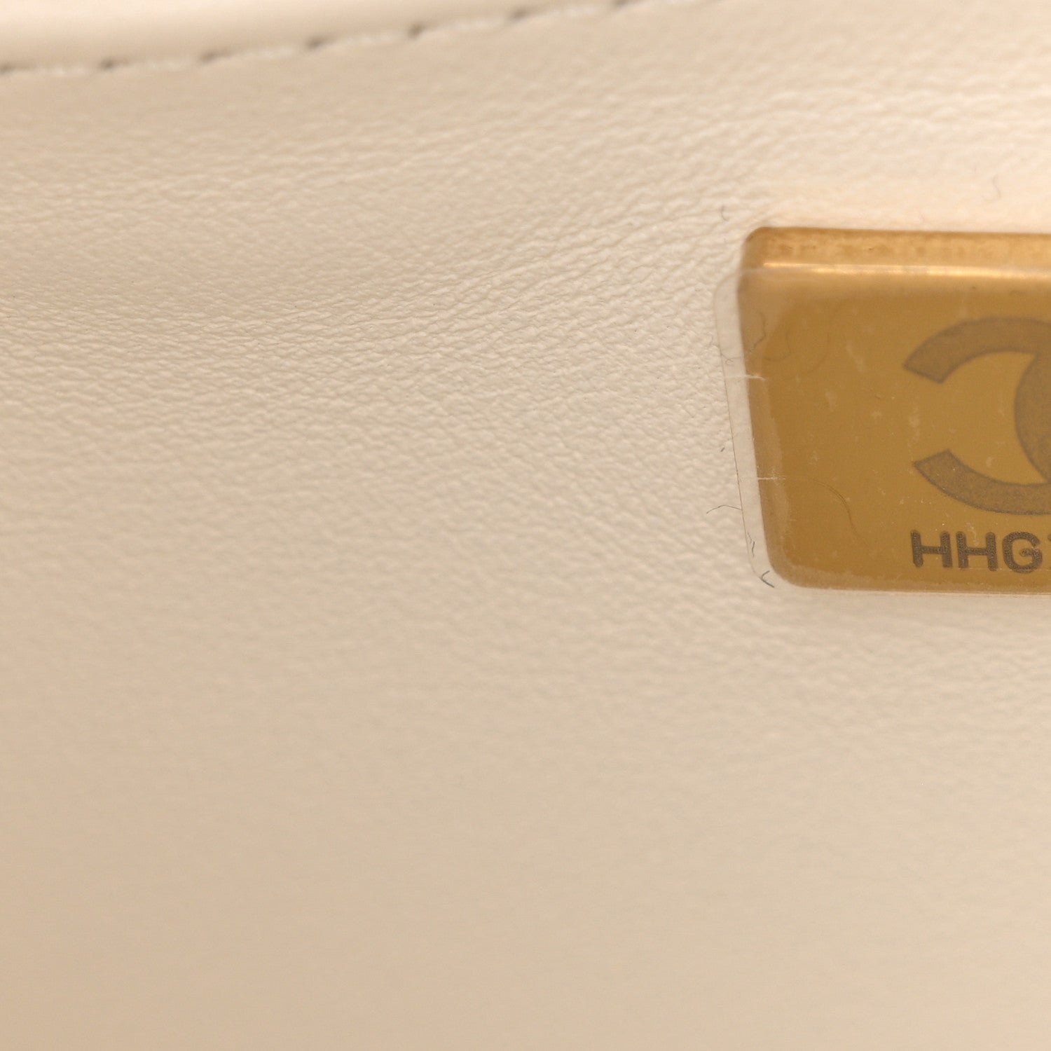 Calfskin Quilted CC Hobo Handbag White