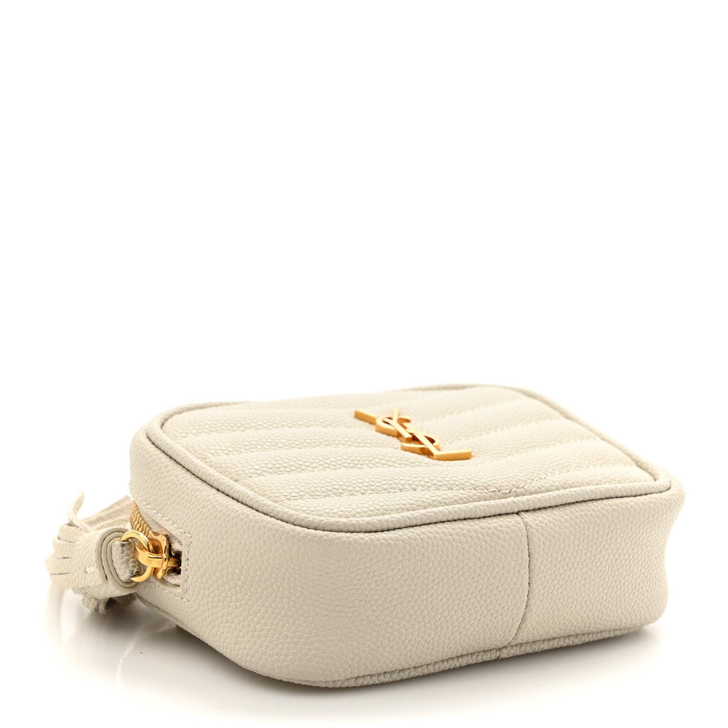 Grain De Poudre Matelasse Monogram Baby Lou Camera Bag Crema Soft