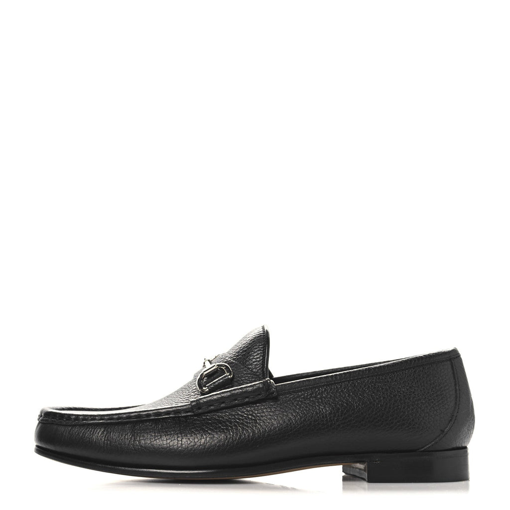 Road Calfskin Mens Horsebit Loafers 8.5 Black