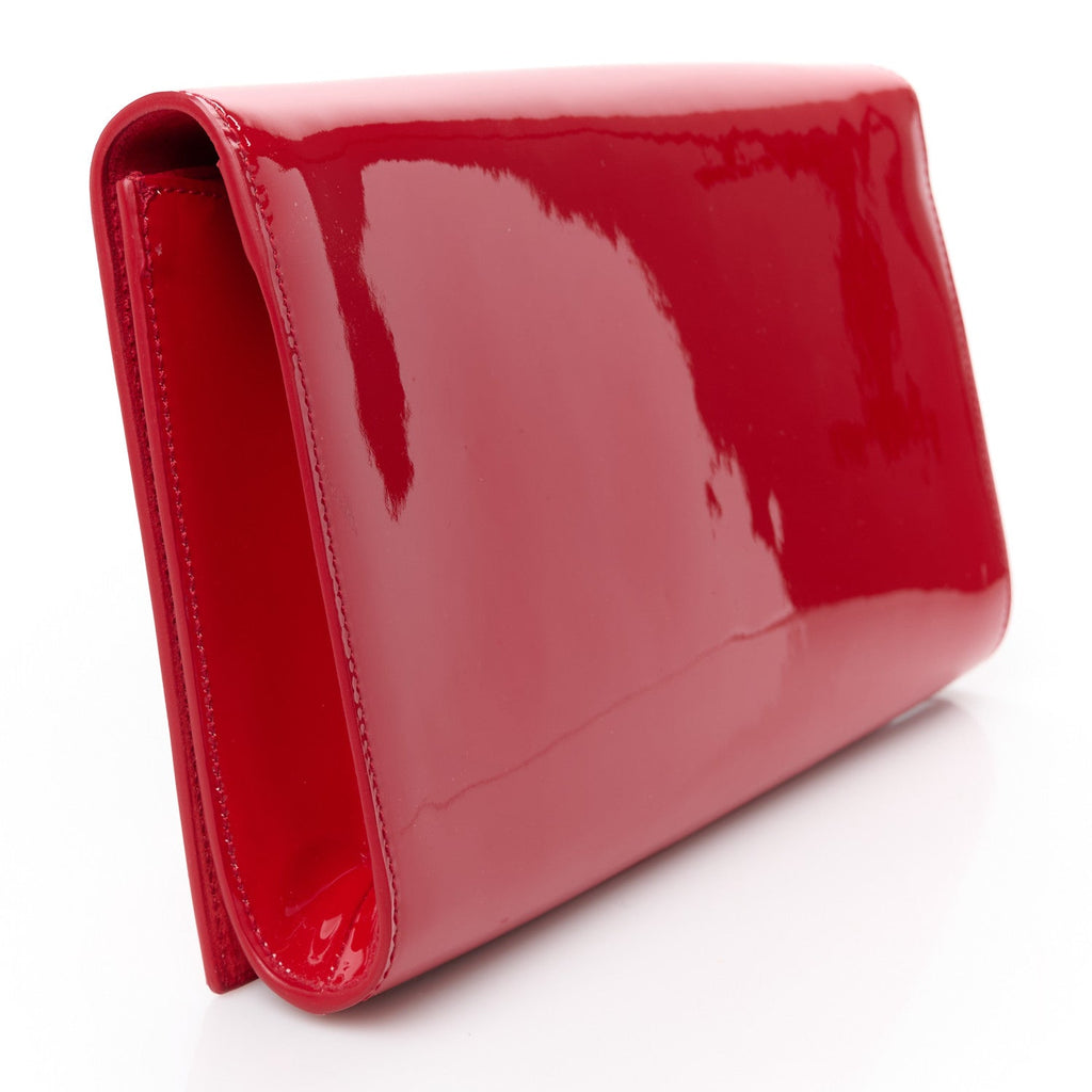 Patent Monogram Large Belle De Jour Clutch Red