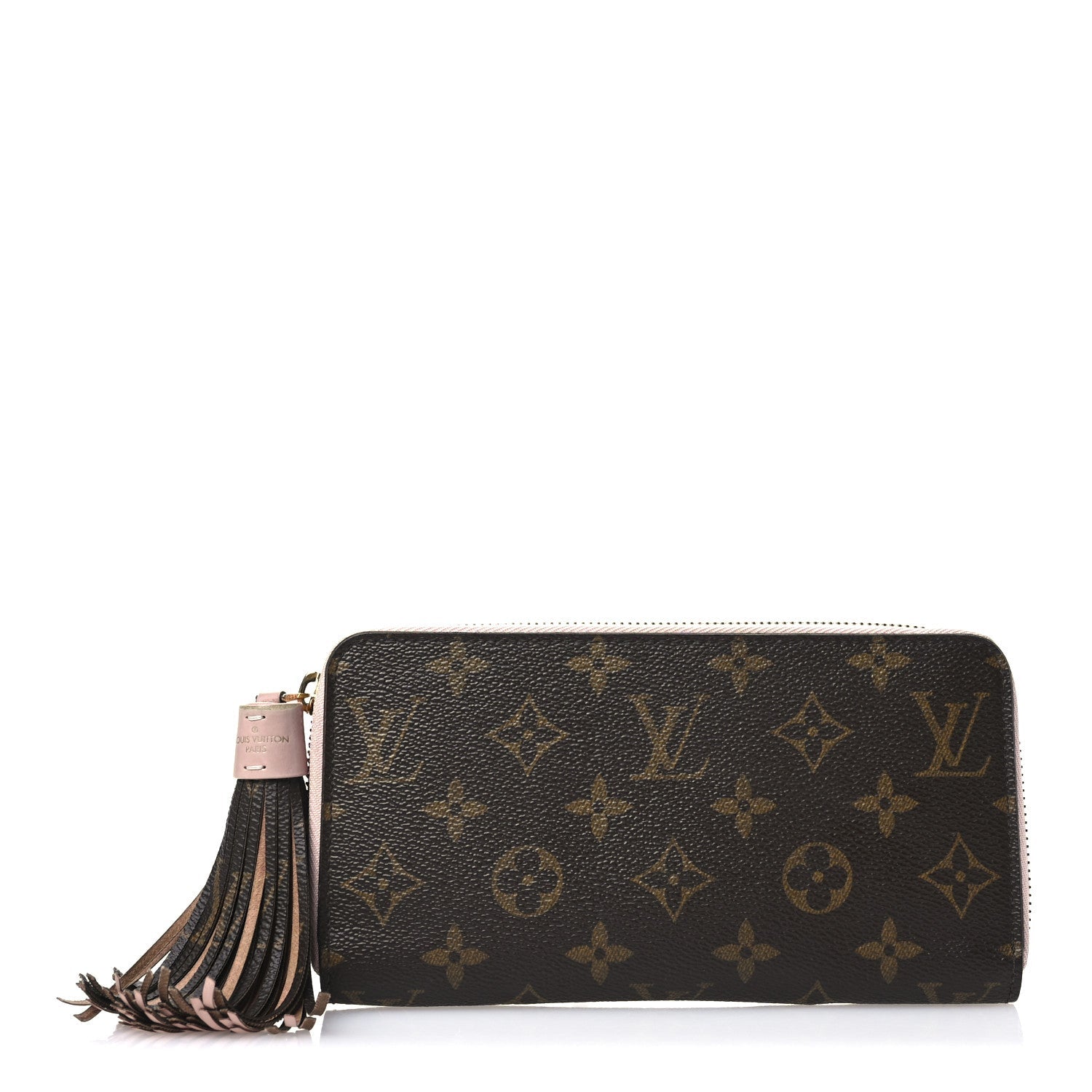 Monogram Pompon Zippy Wallet Rose Ballerine