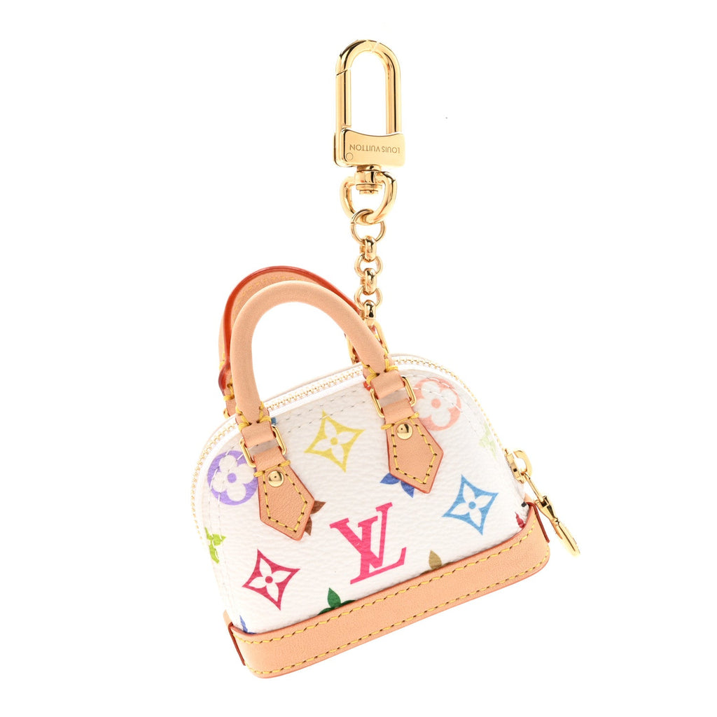 LV x TM Monogram Multicolor Micro Alma Bag Charm White