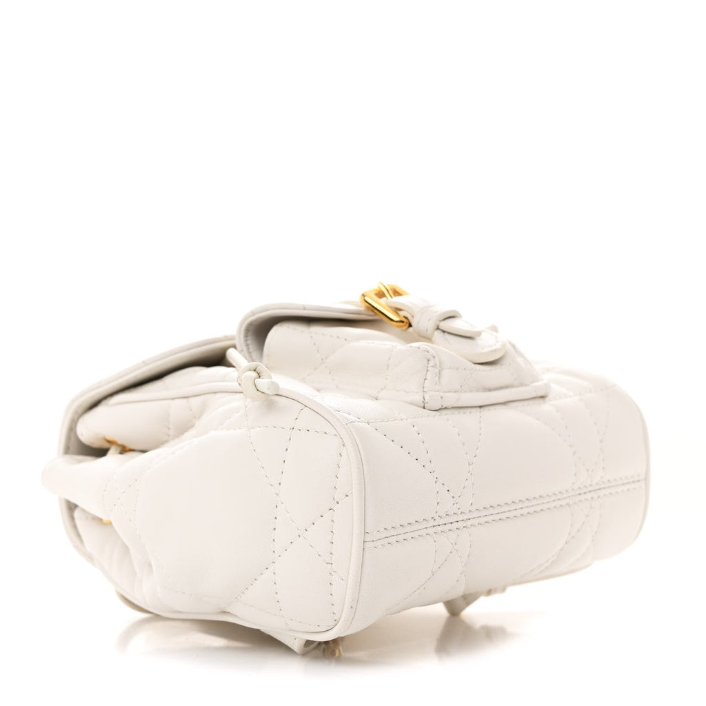 Lambskin Macrocannage Nano Caro Backpack Latte