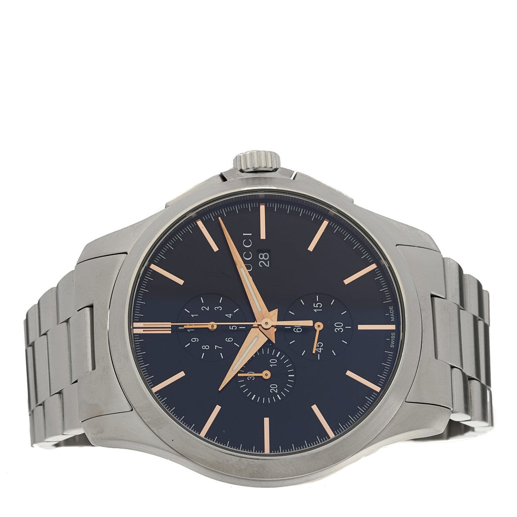 Stainless Steel 44mm G-Timeless Chronograph Quartz Watch Black