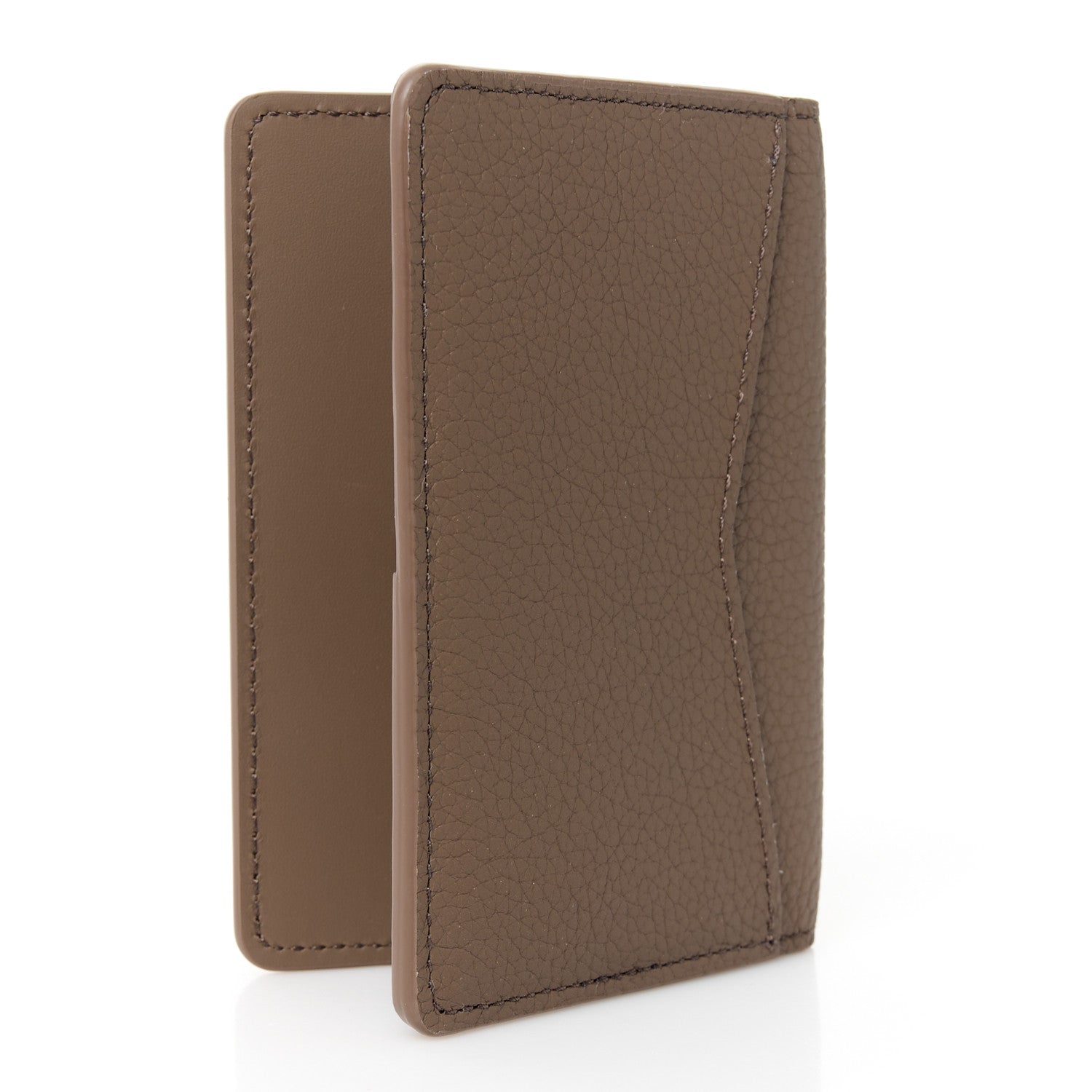 Grained Calfskin Aerogram Pocket Organizer Moka