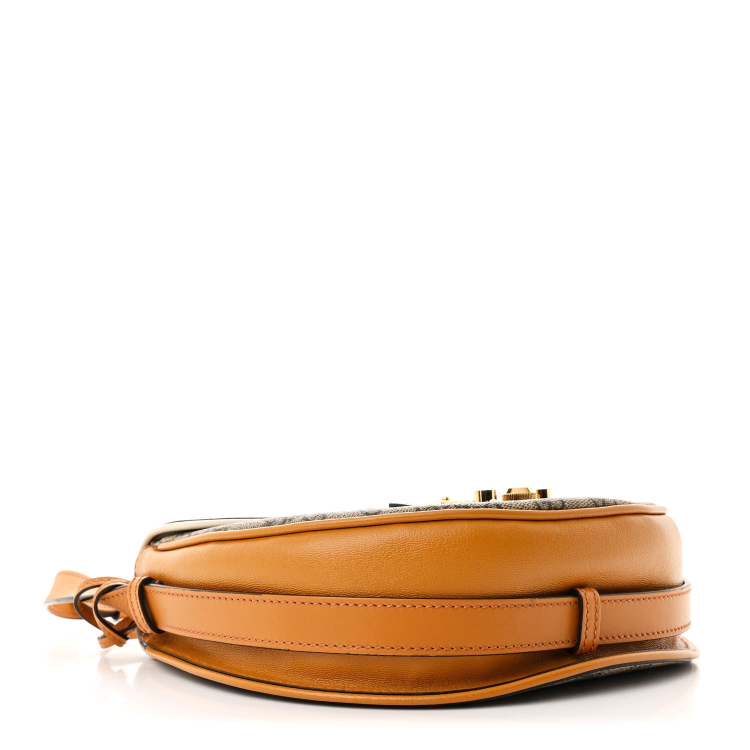 GG Supreme Monogram Calfskin Small Padlock Messenger Shoulder Bag Beige Mystic White Sun Oil