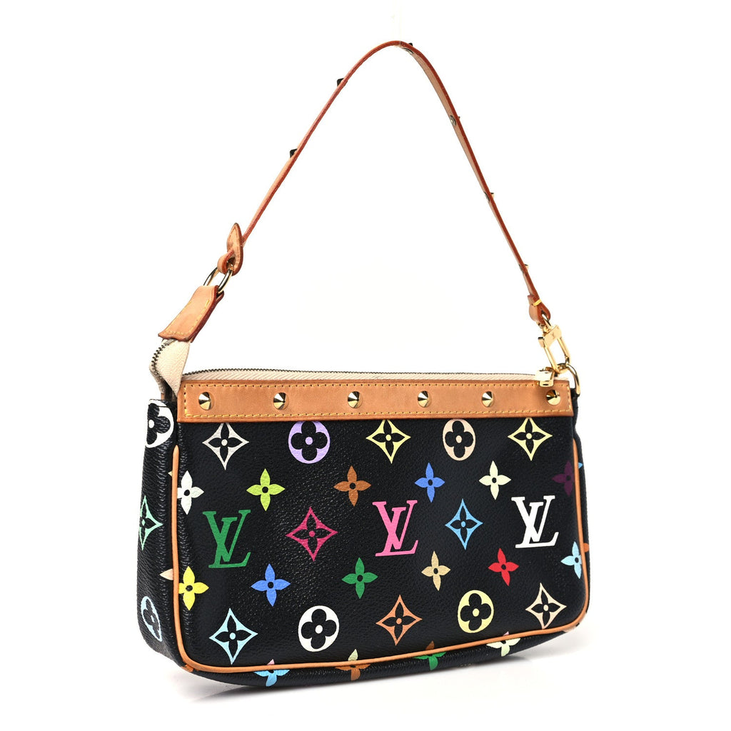 Monogram Multicolor Pochette Accessories Black