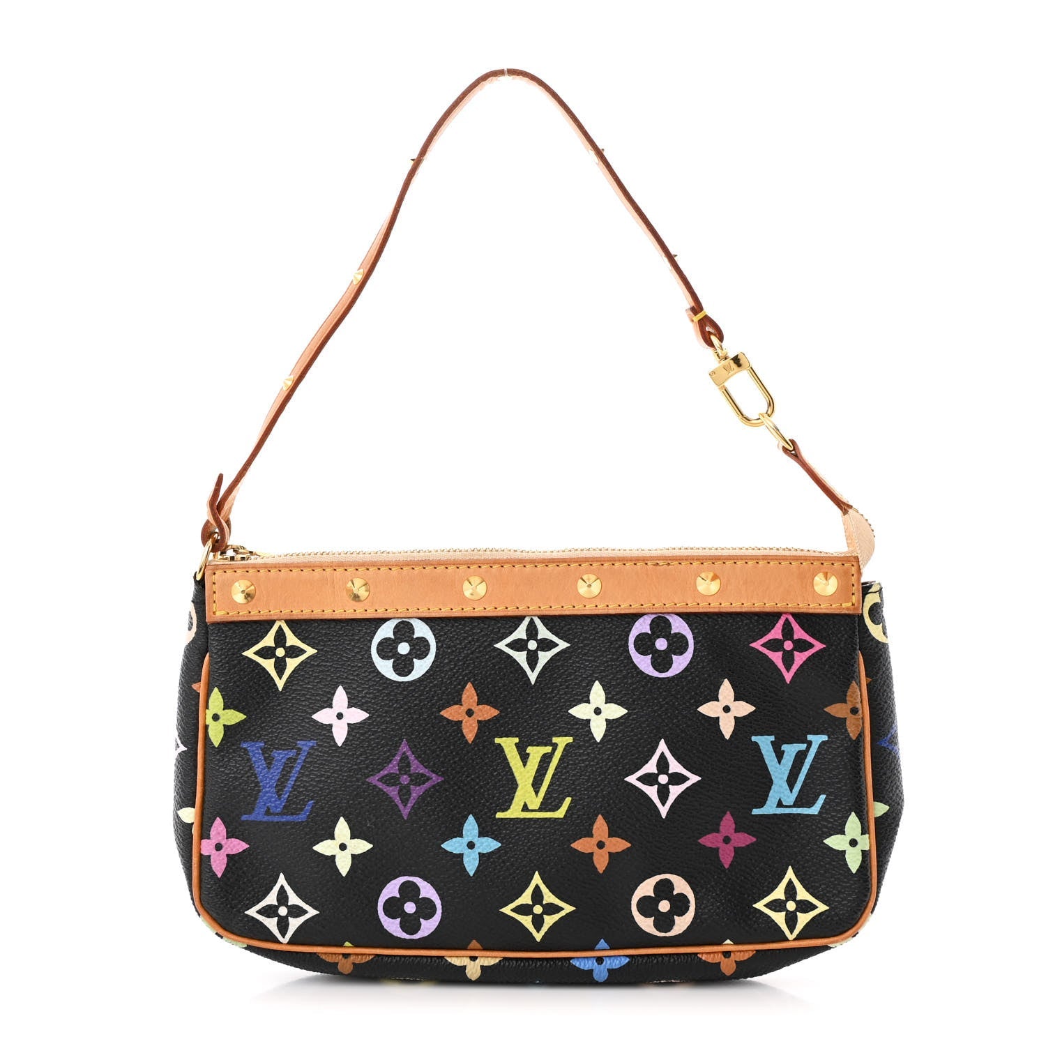 Monogram Multicolor Pochette Accessories Black