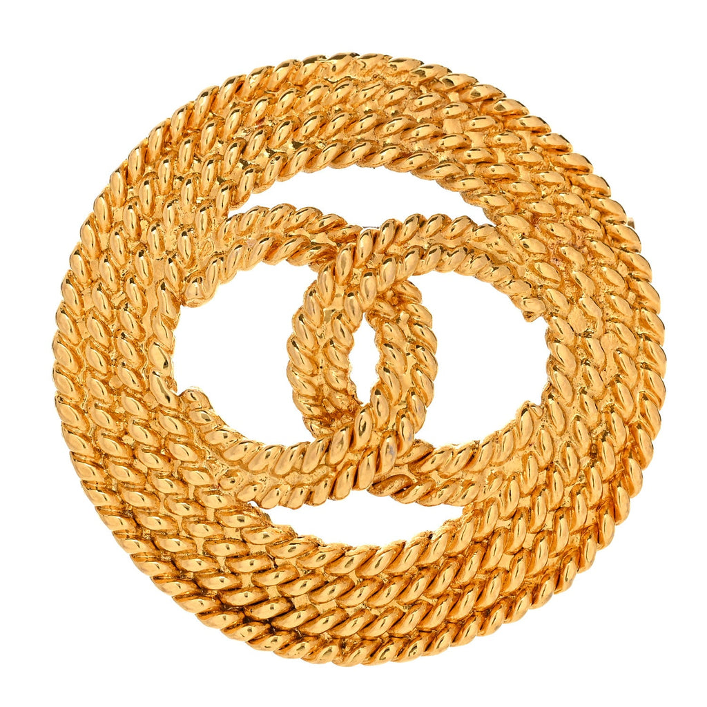 Rope CC Brooch Gold