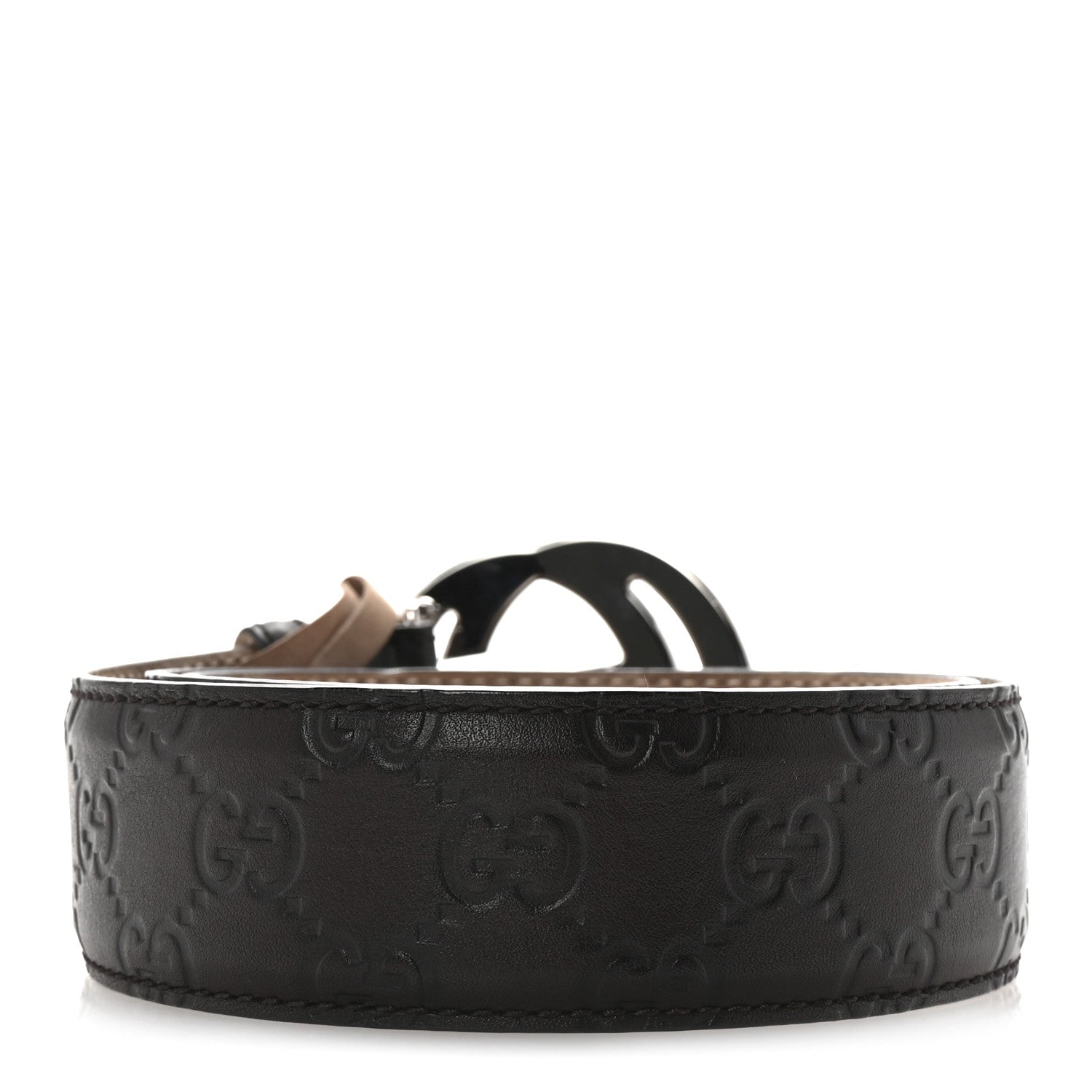 Guccissima Interlocking G 40mm Belt 85 34 Brown