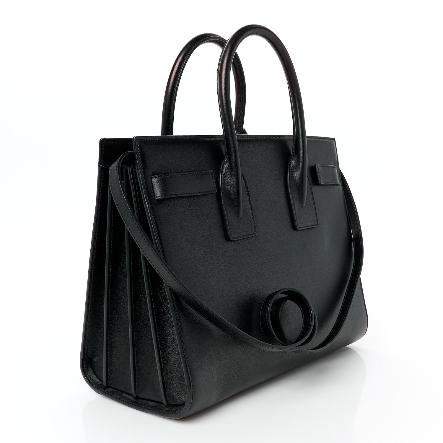 Grained Calfskin Small Sac De Jour Black