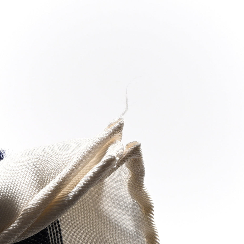 Silk CC Logo Rue Cambon Square Scarf White Multicolor