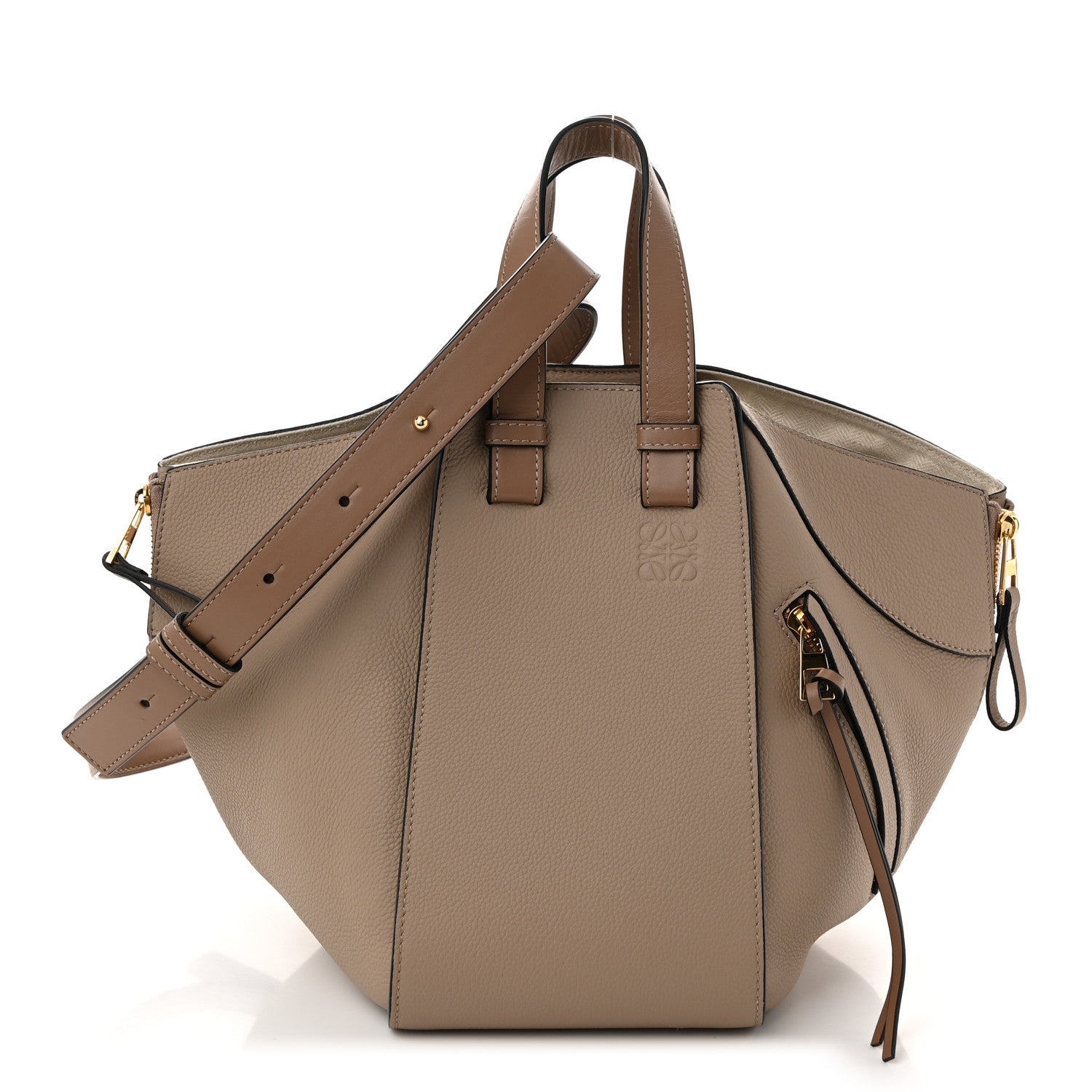Calfskin Mini Hammock Shoulder Bag Sand Mink