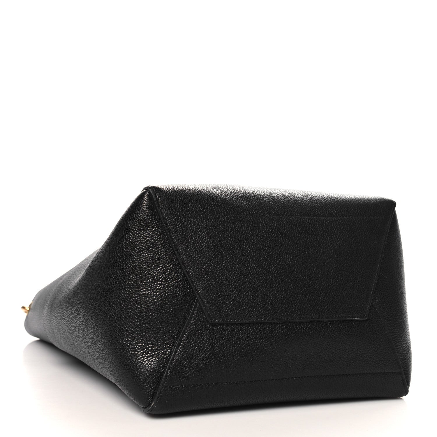 Soft Grained Calfskin Sangle Bucket Bag Black
