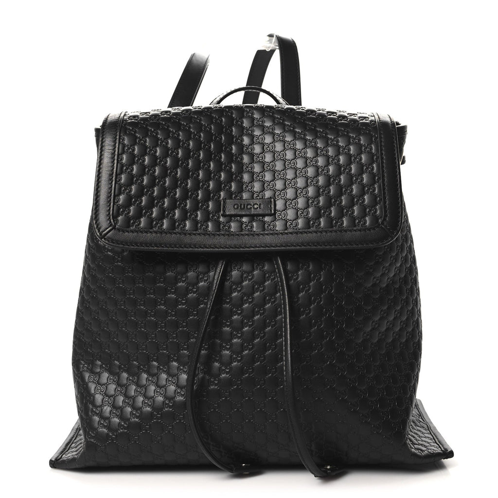 Microguccissima Drawstring Backpack Black