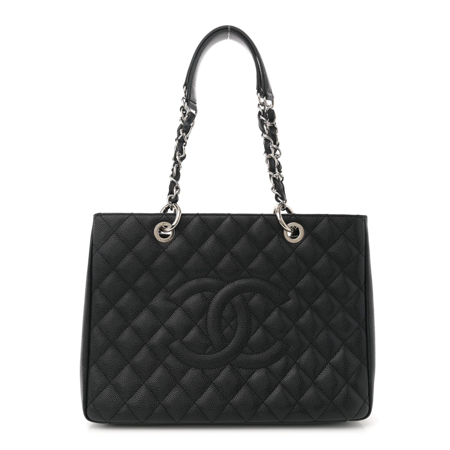 Caviar Quilted Grand Shopping Tote GST Black