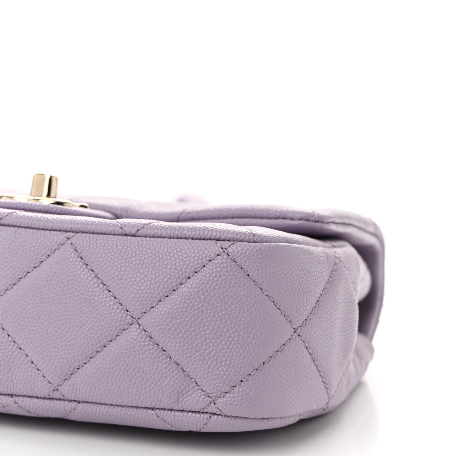 Caviar Quilted Funky Match Mini Flap Light Purple