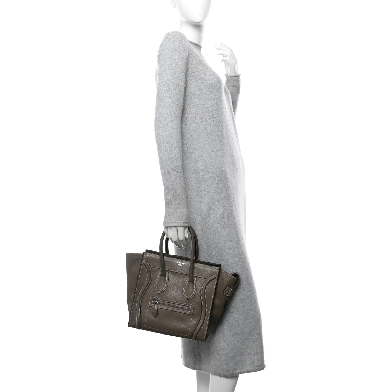 Drummed Calfskin Micro Luggage Souris