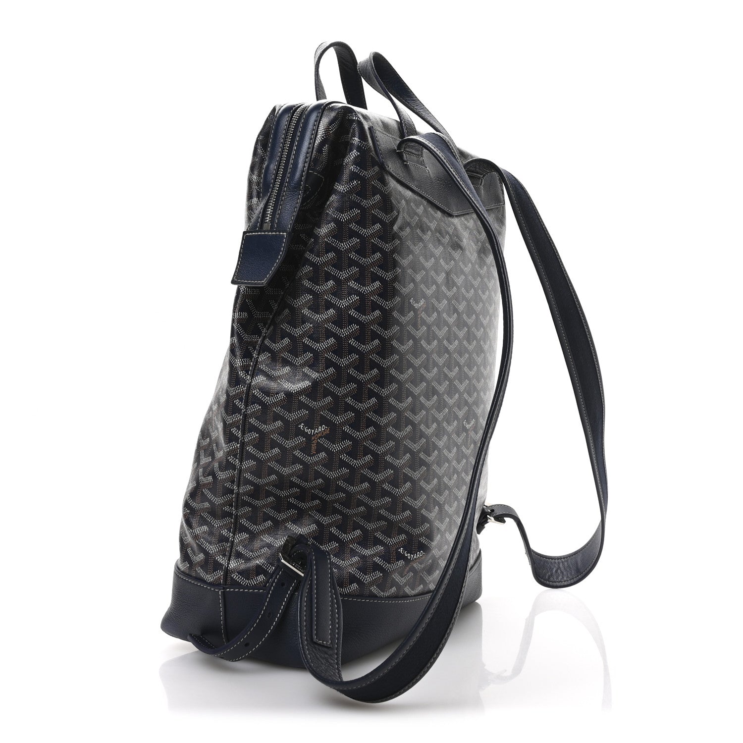 Goyardine Calfskin Cisalpin Backpack Navy Blue