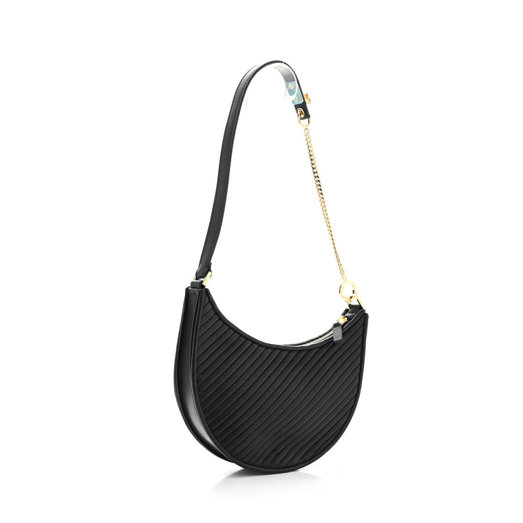 Lambskin Mini Vlogo Hobo Bag Black