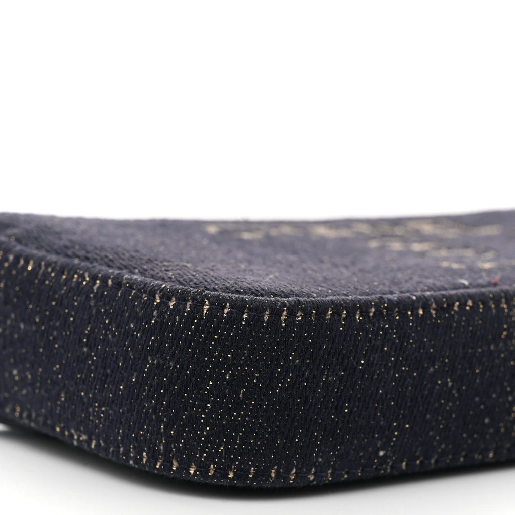 Canvas Small Deauville Clutch With Chain Black