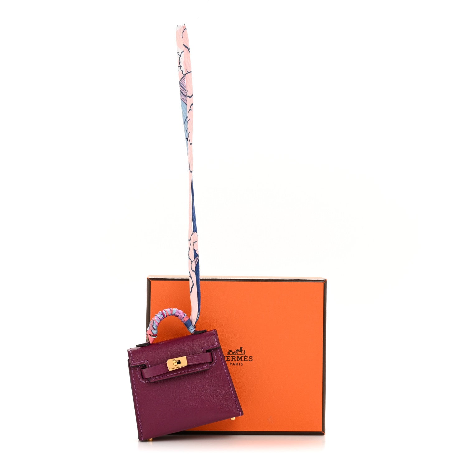 Tadelakt Mini Kelly Twilly Bag Charm Anemone