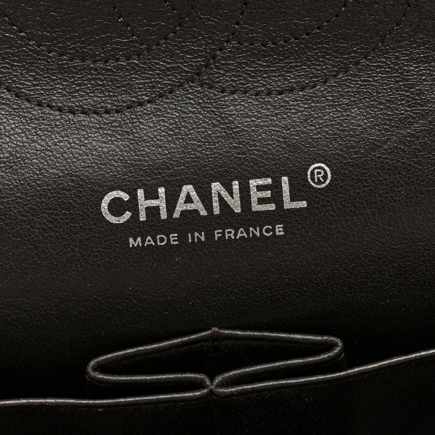 Caviar Quilted Medium Double Flap Brown