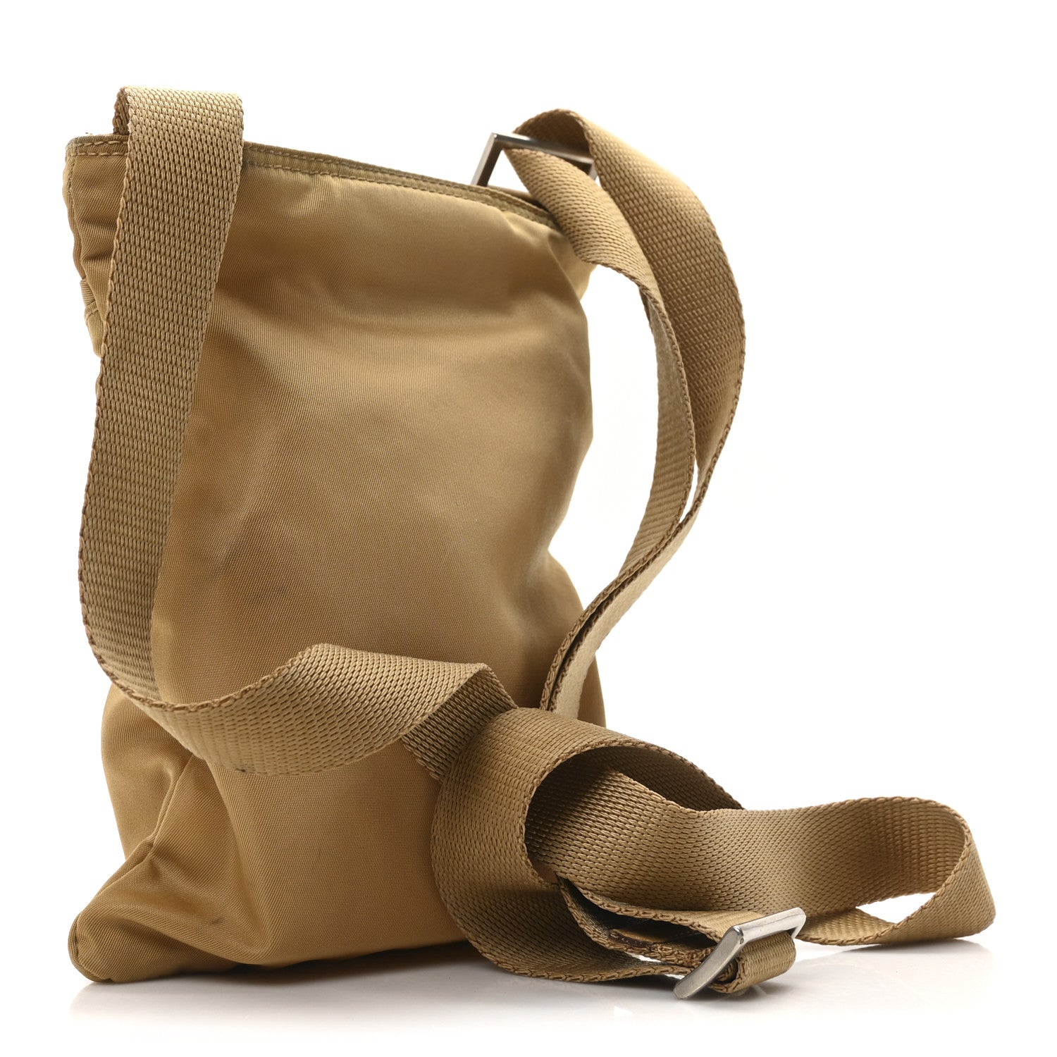 Nylon Vela Flat Messenger Bag Senape