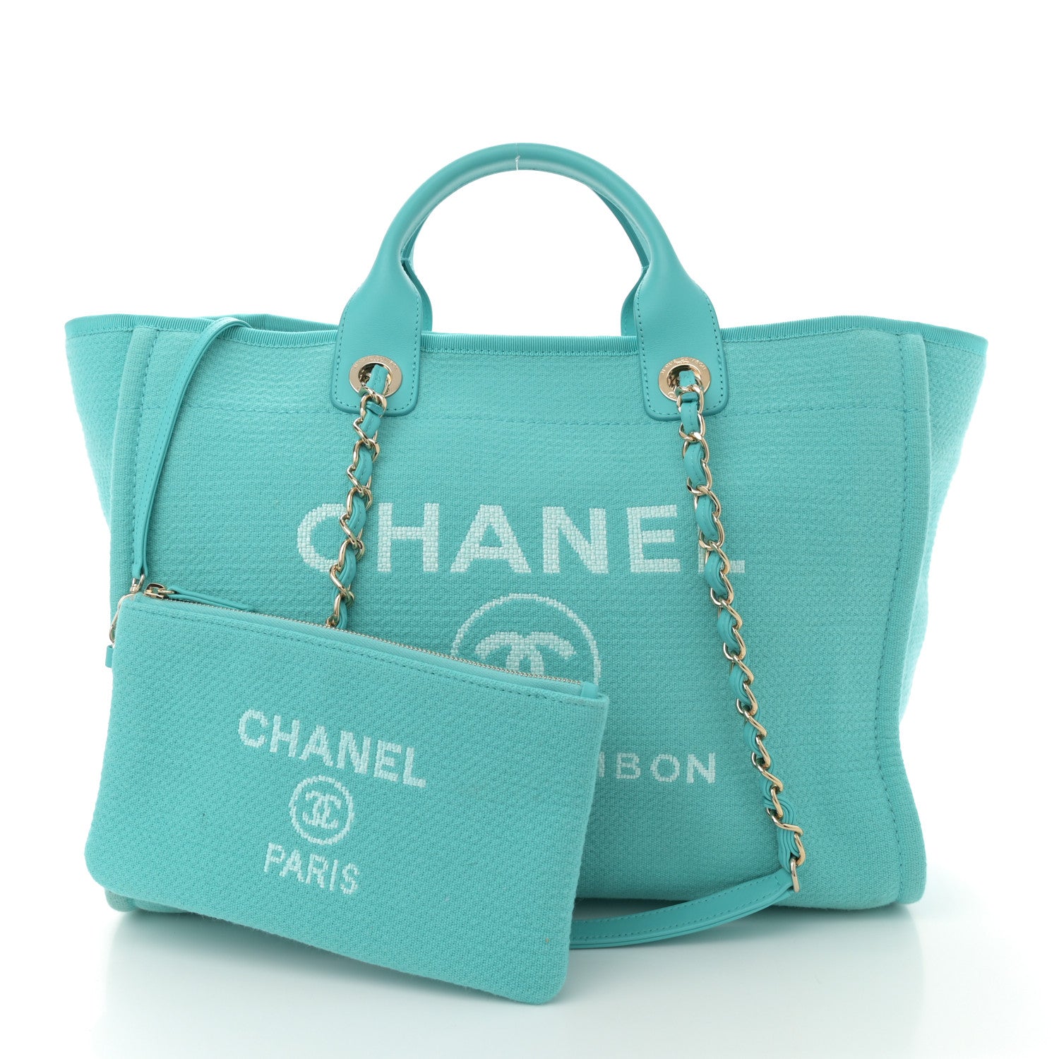 Mixed Fibers Medium Deauville Tote Turquoise