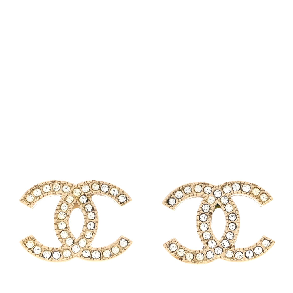 Crystal CC Earrings Gold