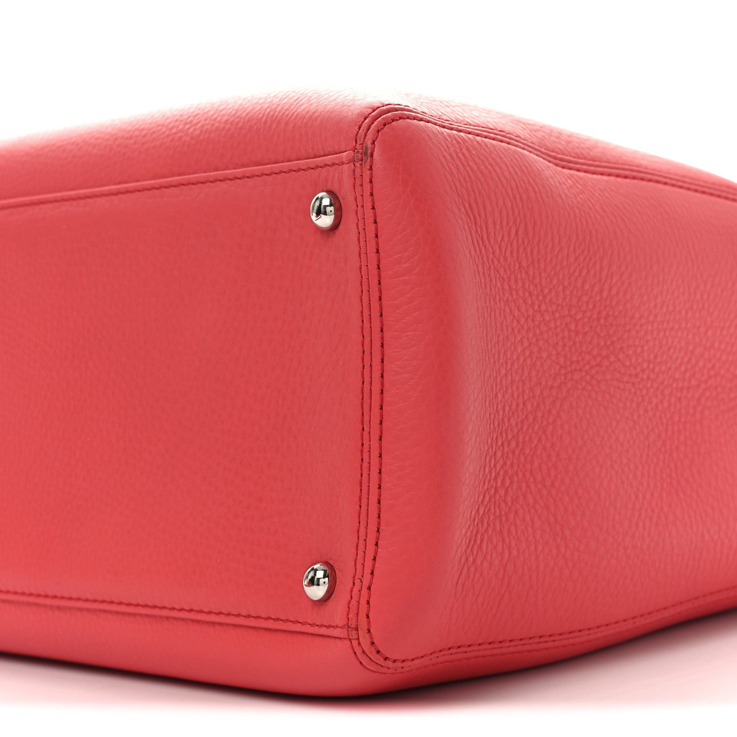 Calfskin Cerf Executive Shopper Tote Coral