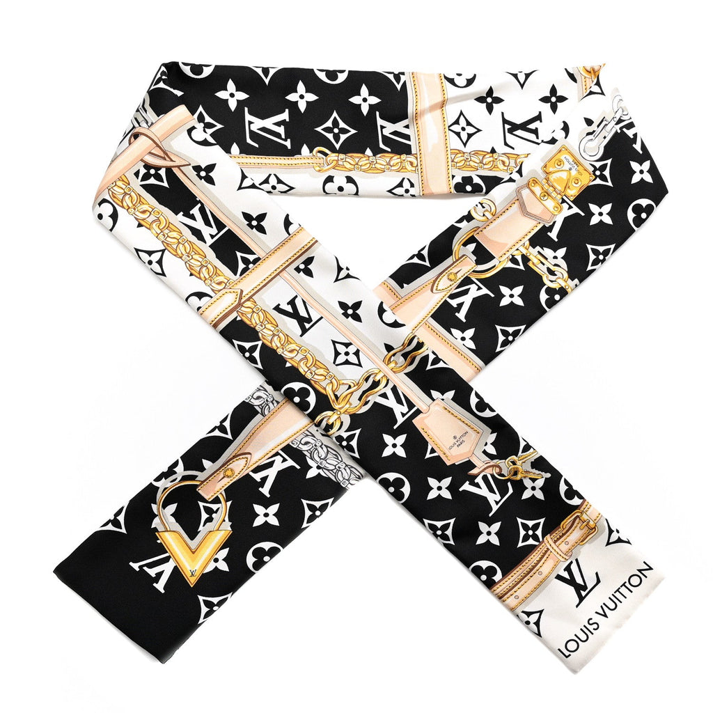 Silk Monogram Confidential Bandeau Black