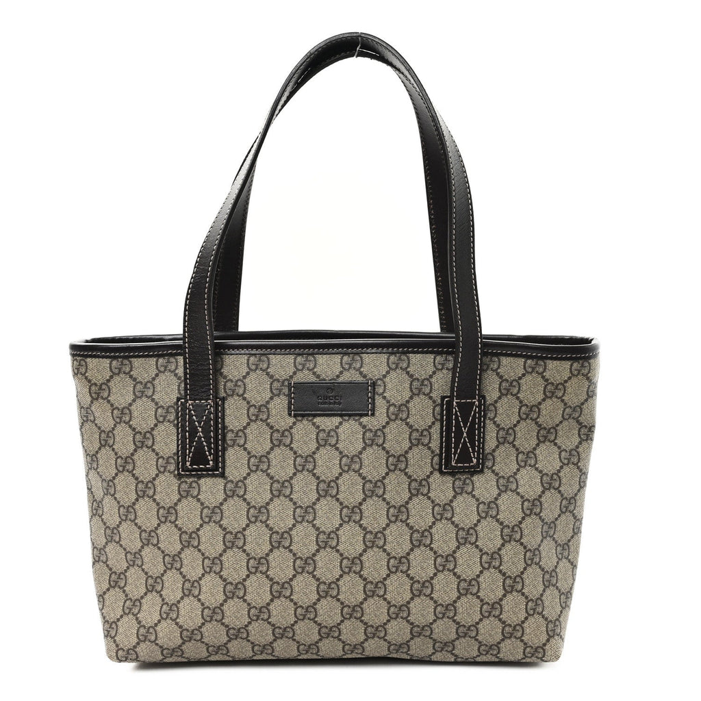 GG Supreme Monogram Small Joy Tote Dark Brown