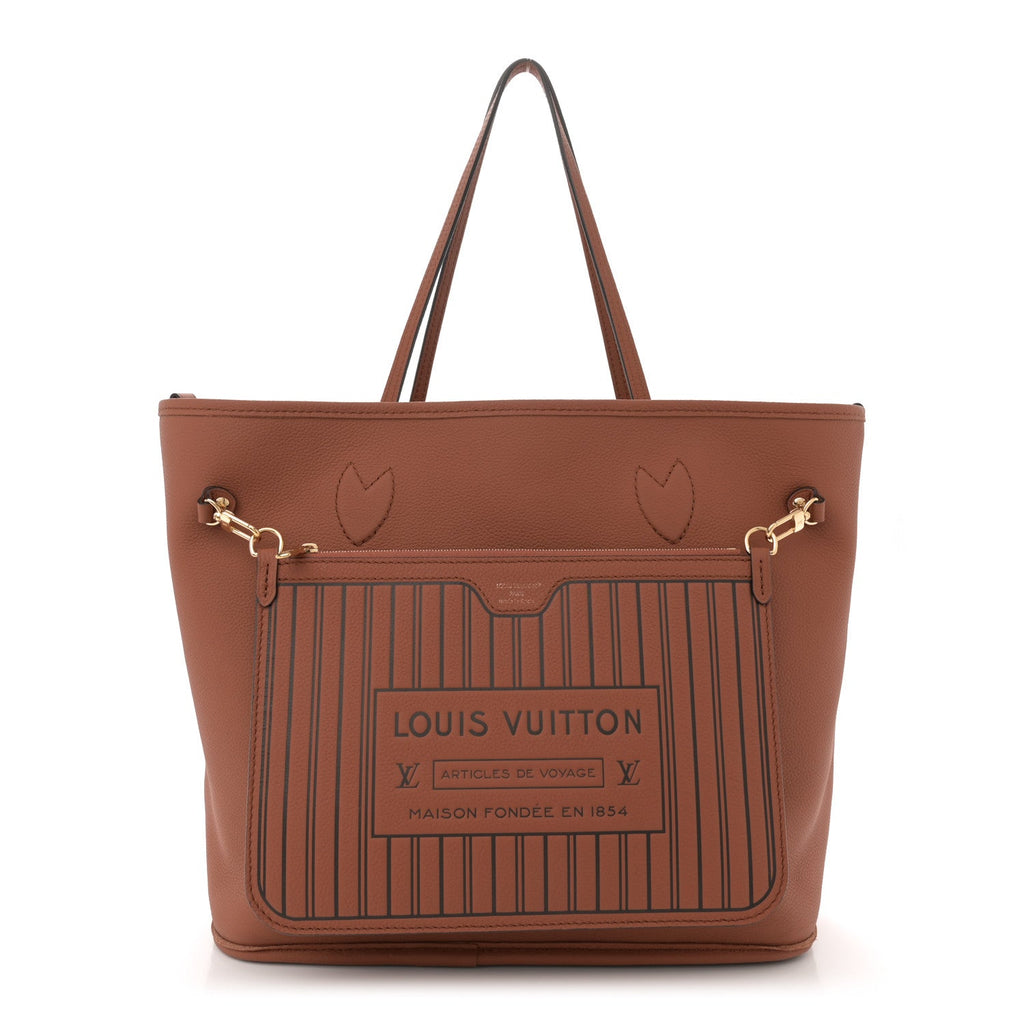 Monogram Calfskin Neo Neverfull Inside Out MM Tan
